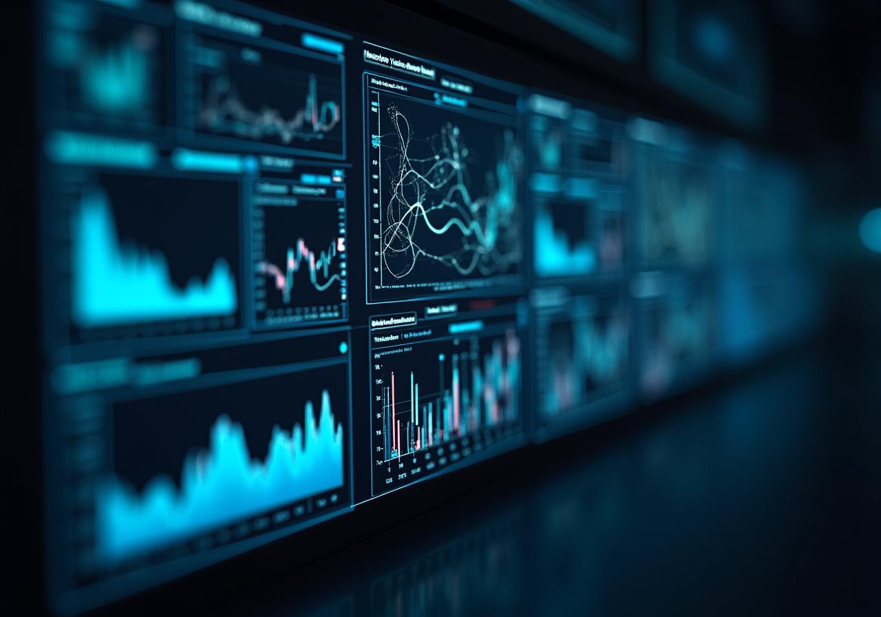 Futuristic AI Data Visualization Interface